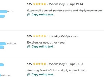 cleaning service review