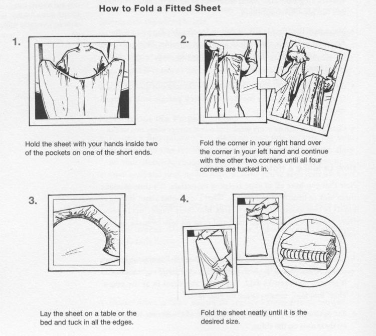 Fold a fitted sheet